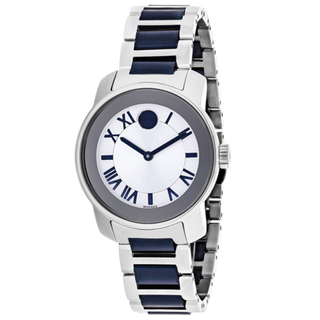 Movado Bold Silver Dial Two-tone Ladies Watch 3600354