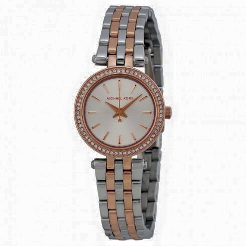 Petite Darci Silver Dial Two-tone Ladies Watch